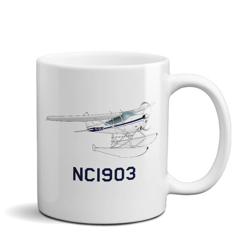 Airplane Ceramic Custom Mug AIR35JJ1856C-B1 - Personalized w/ N#