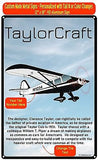 Taylorcraft F-21B HD Metal Airplane Sign - Add Your N# - Black/White