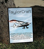 Taylorcraft F-21B HD Metal Airplane Sign - Add Your N# - Black/White
