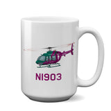 Helicopter Ceramic Custom Mug HELI25C407-GV1 - Personalized w/ your N#