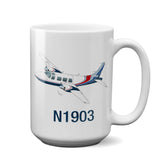 Airplane Ceramic Custom Mug AIRG9G15I601P-BSR1 - Personalized w/ your N#