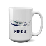 Airplane Ceramic Custom Mug AIR35JJ21035EKLI9FE-BG1 - Personalized w/ N#