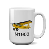 Airplane Ceramic Custom Mug AIR1M98LJ-YBR1 - Personalized w/ your N#