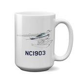 Airplane Ceramic Custom Mug AIR35JJ1856C-B1 - Personalized w/ N#