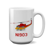 Helicopter Ceramic Custom Mug HELI25C412-RG1 - Personalized w/ your N#