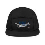 Custom Airplane AIR2552FEA36-BMG1 Embroidered "No Button" Pilot Hat Cap