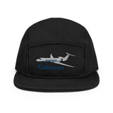 Custom Gulfstream GS50 Airplane Embroidered "No Button" Pilot Hat Cap