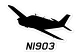 Custom Decals (Matte) Pack of 3 - Personalized with your Airplane