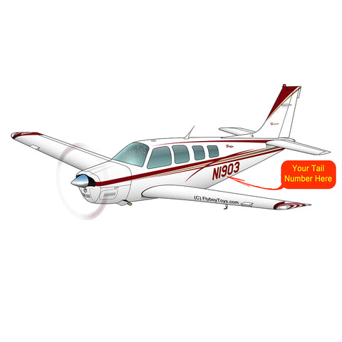 Airplane Design (Red/Tan) - AIR2552FEA36-RT1