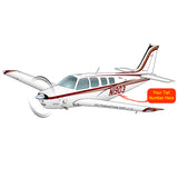Airplane Design (Red/Tan) - AIR2552FEB36-RT1
