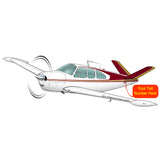Airplane Design (Red/Gold) - AIR2552FEC35-RG1