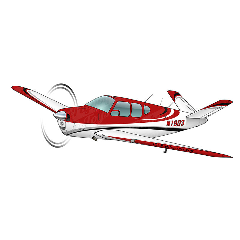 Airplane Design (Red/Silver/Black) - AIR2552FEC35-RSB1