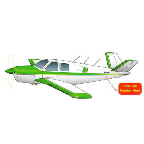 Beechcraft Bonanza E35 Green