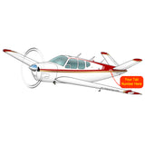 Airplane Design (Red/Gold) - AIR2552FEM35-RG1