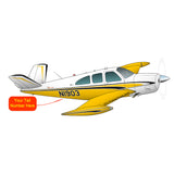 Airplane Design (Yellow/Black) - AIR2552FEP35-YB1