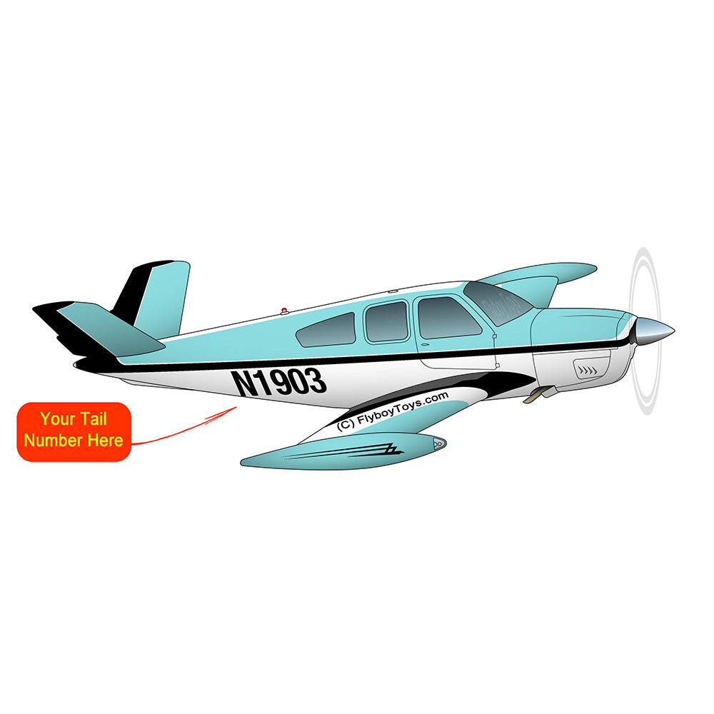 Airplane Design (Turquoise/Black) - AIR2552FES35-TB2