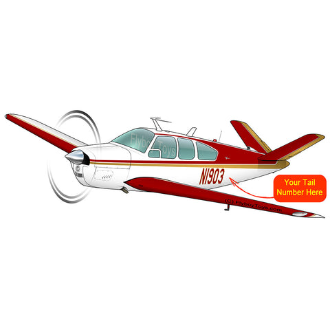 Airplane Design (Red/Gold) - AIR2552FEV35-RG1