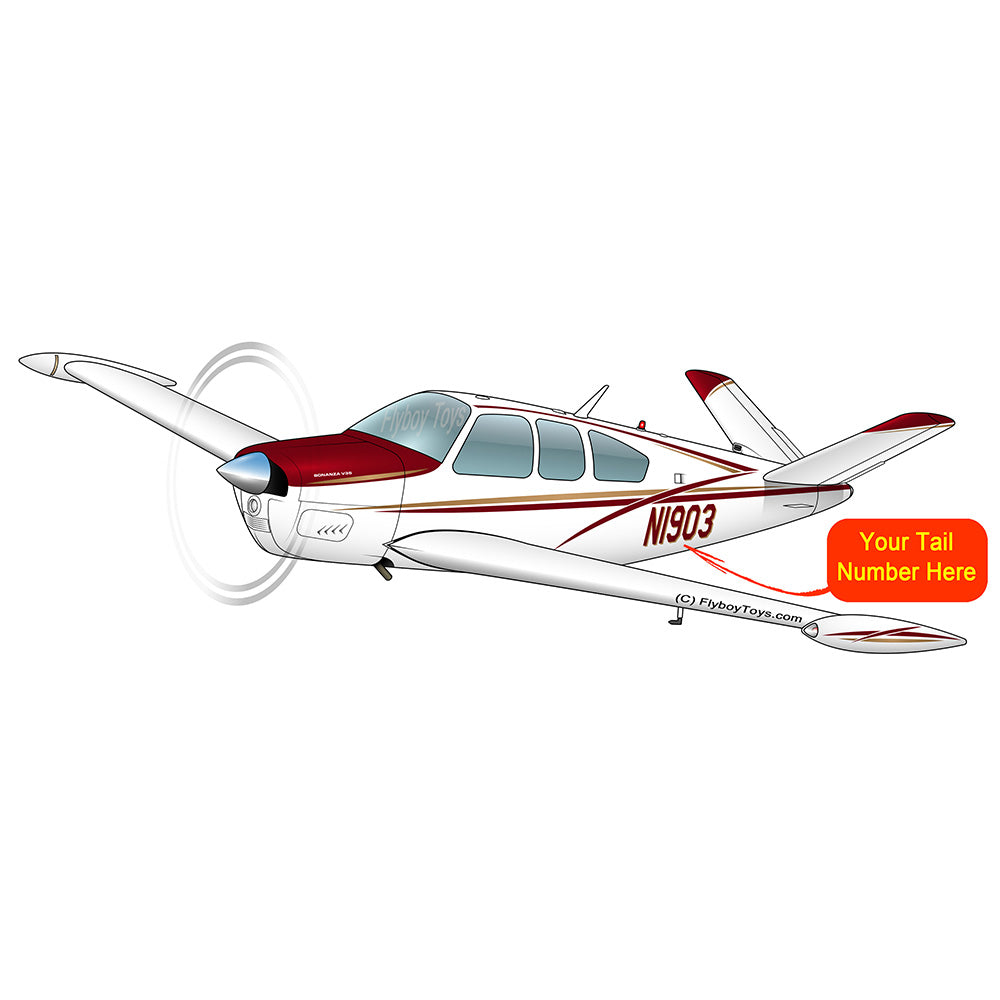 Airplane Design (Red/Tan) - AIR2552FEV35-RT1