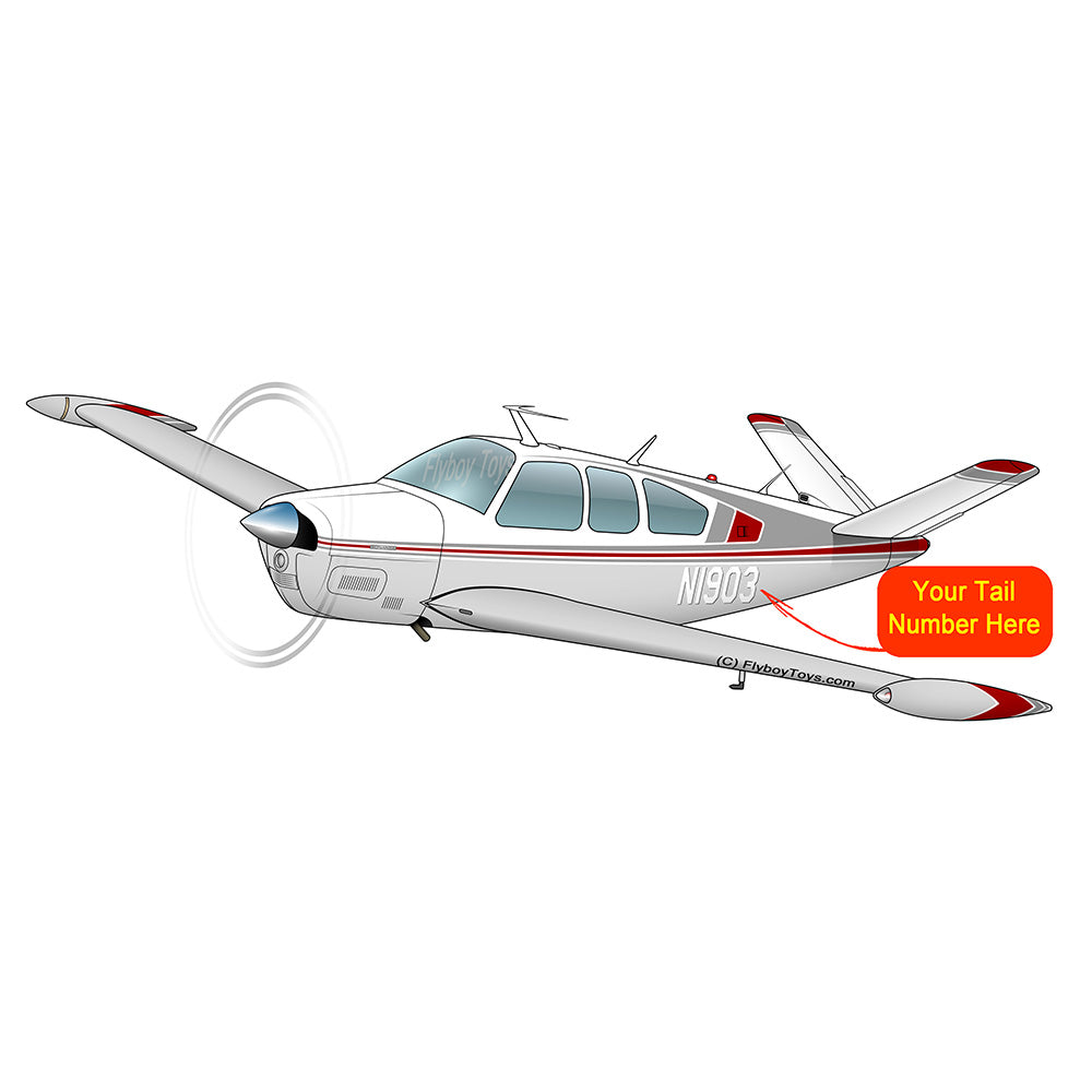 Airplane Design (Silver/Red) - AIR2552FEV35-SR1