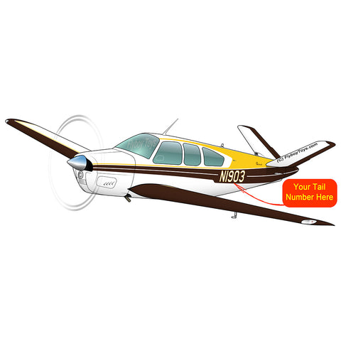 Airplane Design (Yellow/Brown) - AIR2552FEV35-YB1