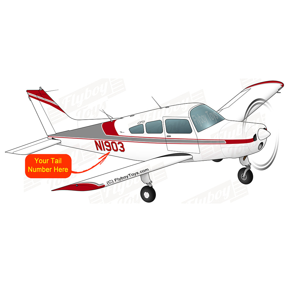 Airplane Design (Grey/Red) - AIR255DLJ-GR1