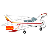 Airplane Design (Red/Gold) - AIR255DLJ-RG1