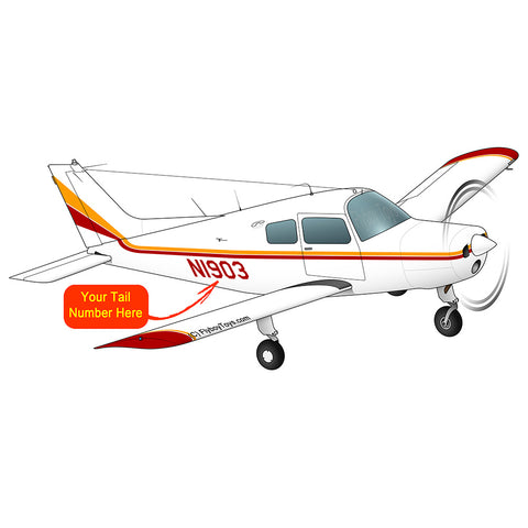 Airplane Design (Red/Gold) - AIR255DLJ-RG1