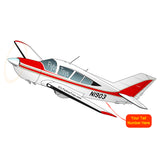 Airplane Design (Red/Silver) - AIR25CJLGM9B-RS1