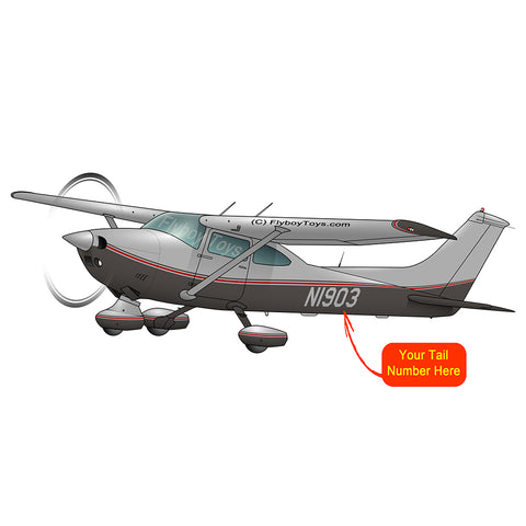 Airplane Design (Silver/Red) - AIR35JJ182E-SR1