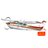 Airplane Design (Red/Tan) - AIR35JJ182I7-RT1