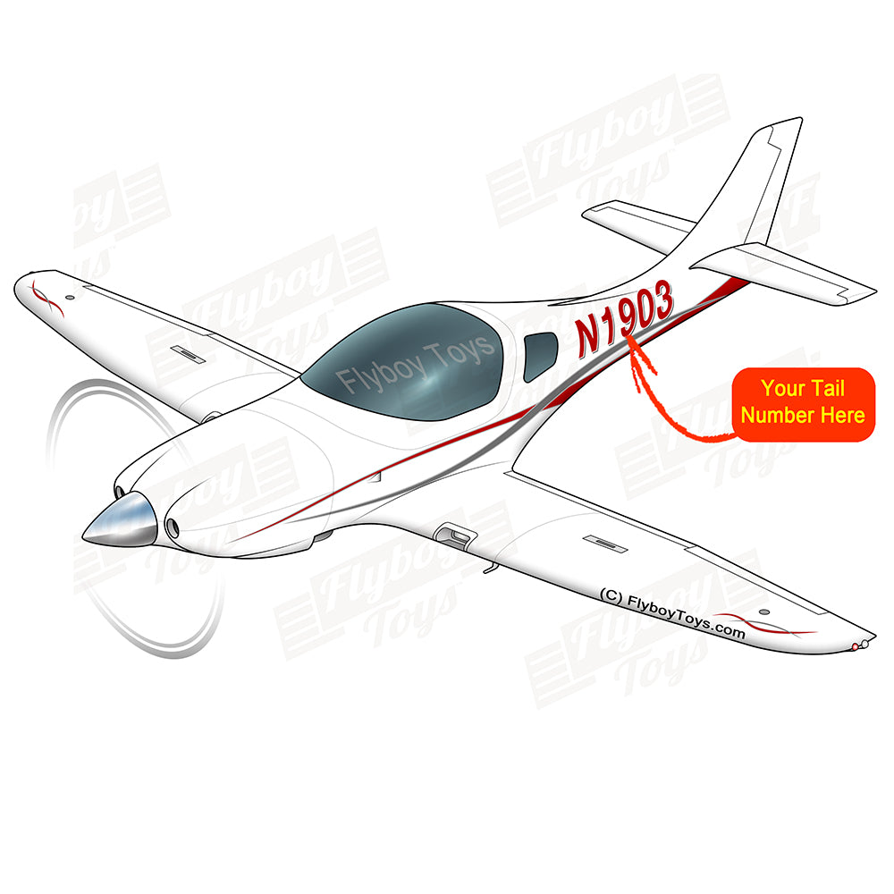 Airplane Design (Red/Silver) - AIRC1EC57-RS1