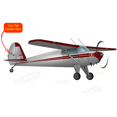 Airplane Design (Silver/Red #2) - AIRCLJ8A-SR2