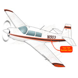 Airplane Design (Brown/Red) - AIRDFFM20-BR2