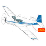 Airplane Design (Blue/Silver) - AIRDFFM20-BS1
