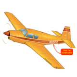 Airplane Design (Yellow/Brown)- AIRDFFM20-YB1