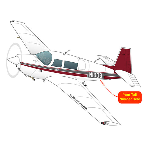 Airplane Design (Burgundy/Grey) - AIRDFFM20E-BG1