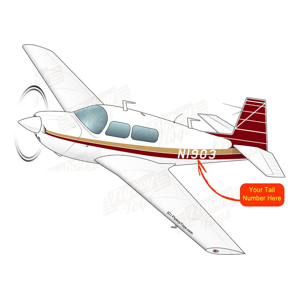 Airplane Design (Maroon/Beige) - AIRDFFM20J-MB1