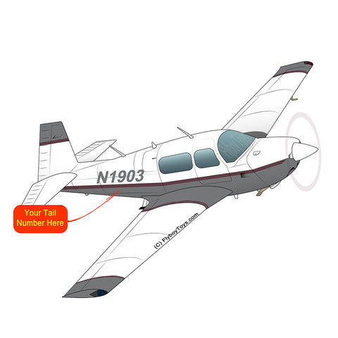 Airplane Design (Silver/Red) - AIRDFFM20J-SR1