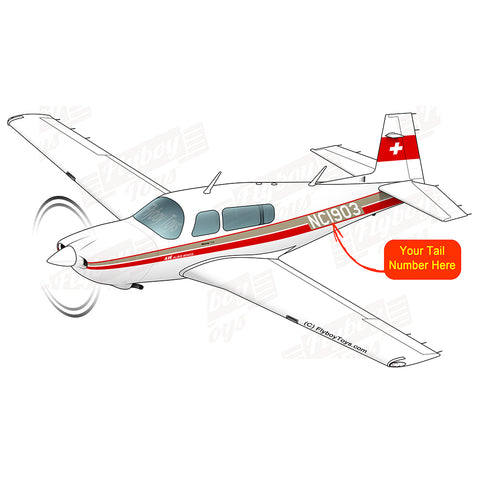 Airplane Design (Red/Gold) - AIRDFFM20M-RG1