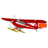 Airplane Design (Red#3) with Skis - AIRG9GG1H-SKIS-R3