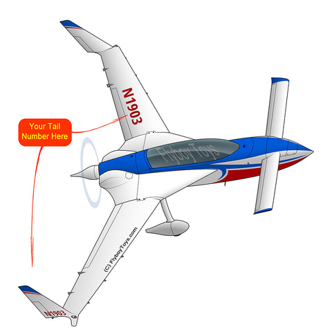 Airplane Design (Blue/Red #1) - AIRILKM1I-BR1