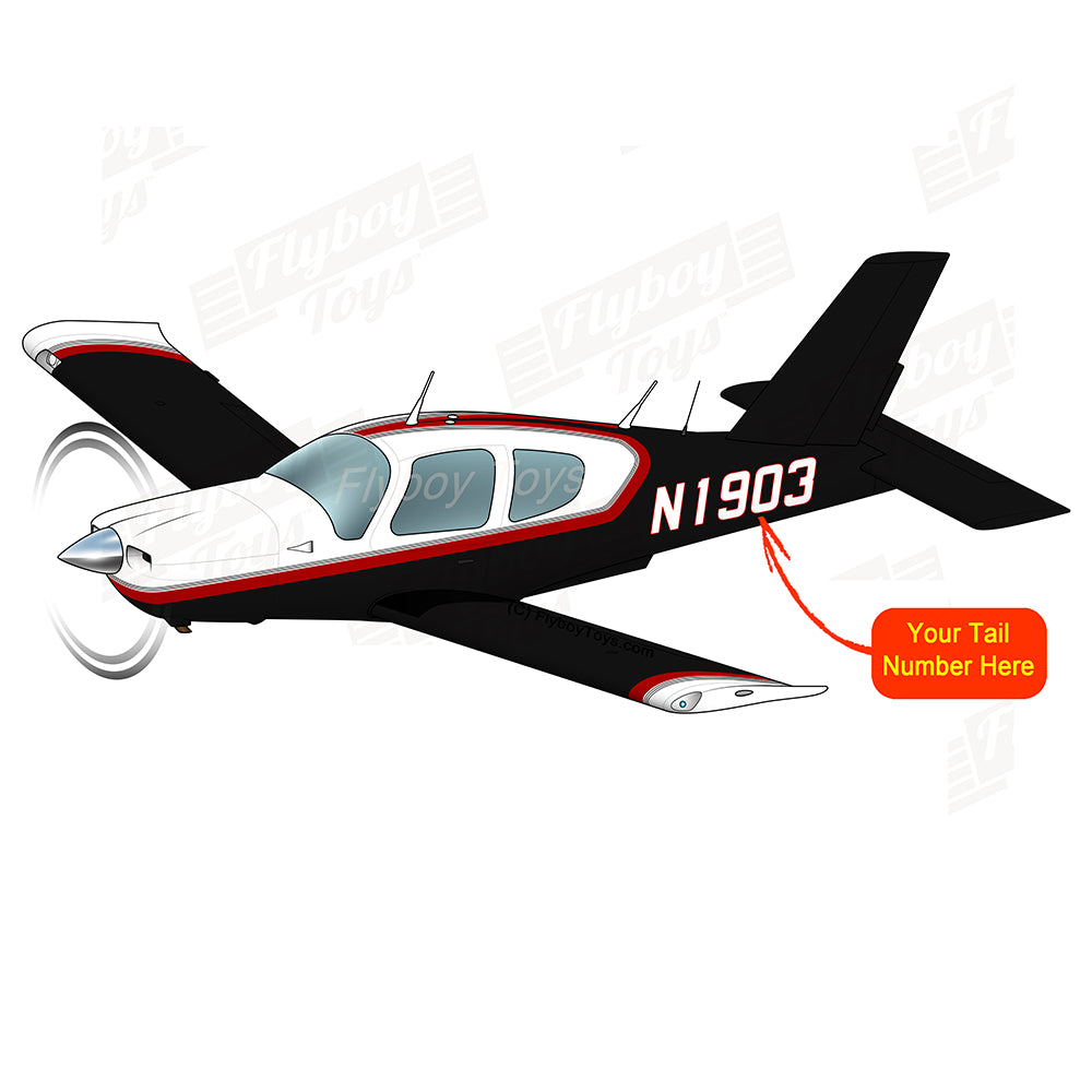 Airplane Design (Black/Red) - AIRJF3KF2TB20-BR1