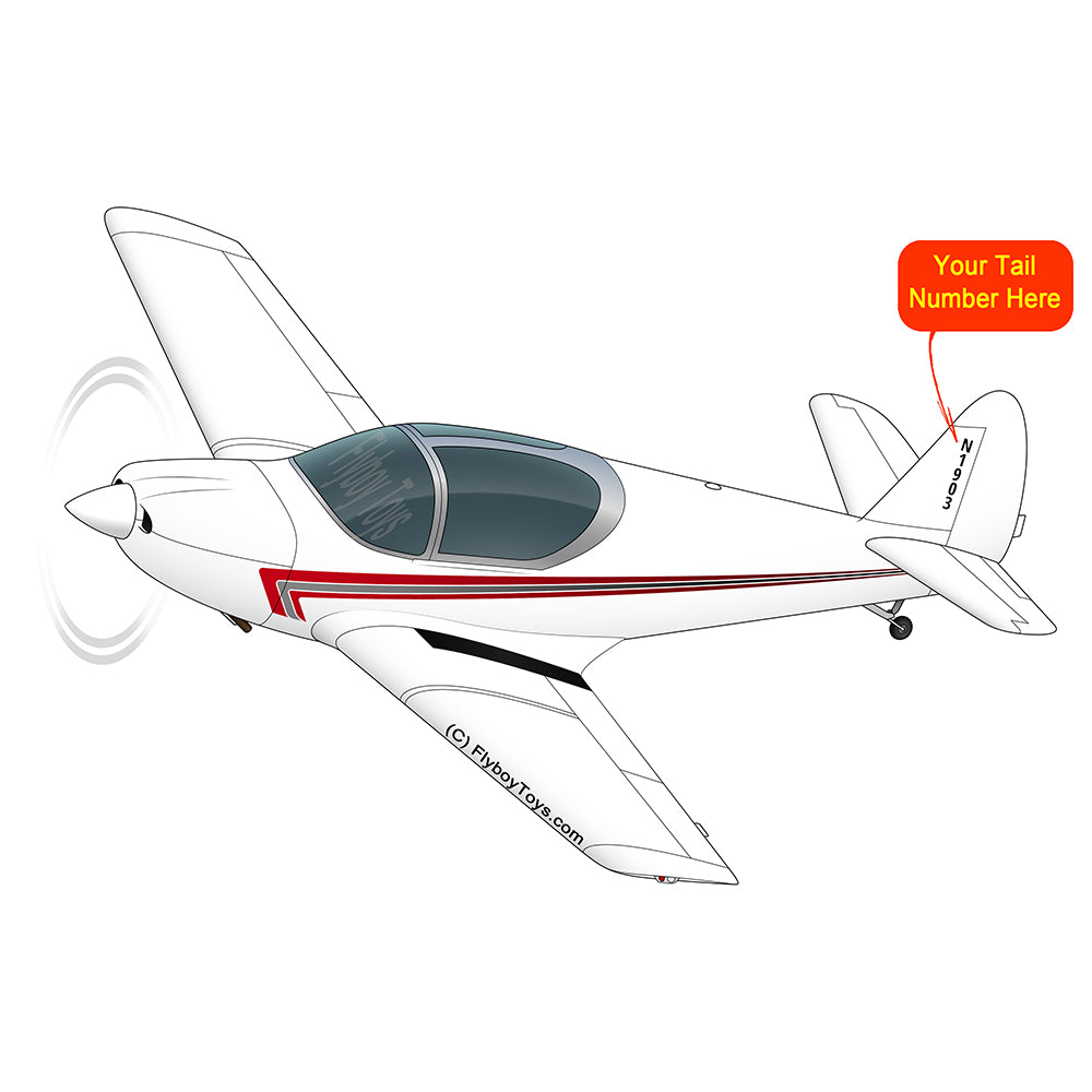 Airplane Design  (Red/Silver) - AIRJN9GC1B-RS1