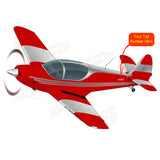 Airplane Design (Silver/Red) - AIRJN9GC1B-SR1
