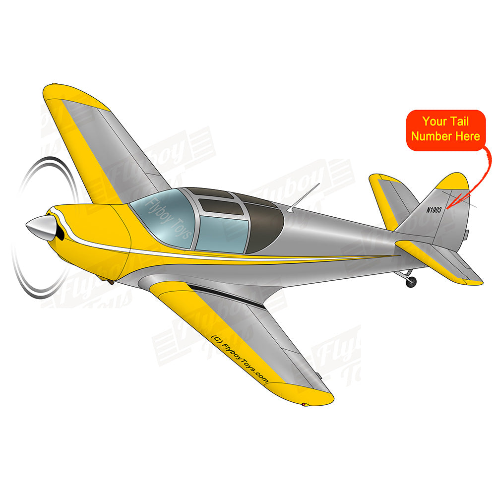 Airplane Design (Yellow/Silver) - AIRJN9GC1B-YS1