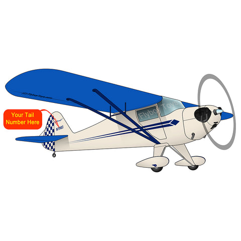 Airplane Design (Cream/Blue #2) - AIRK1PBC65-B2
