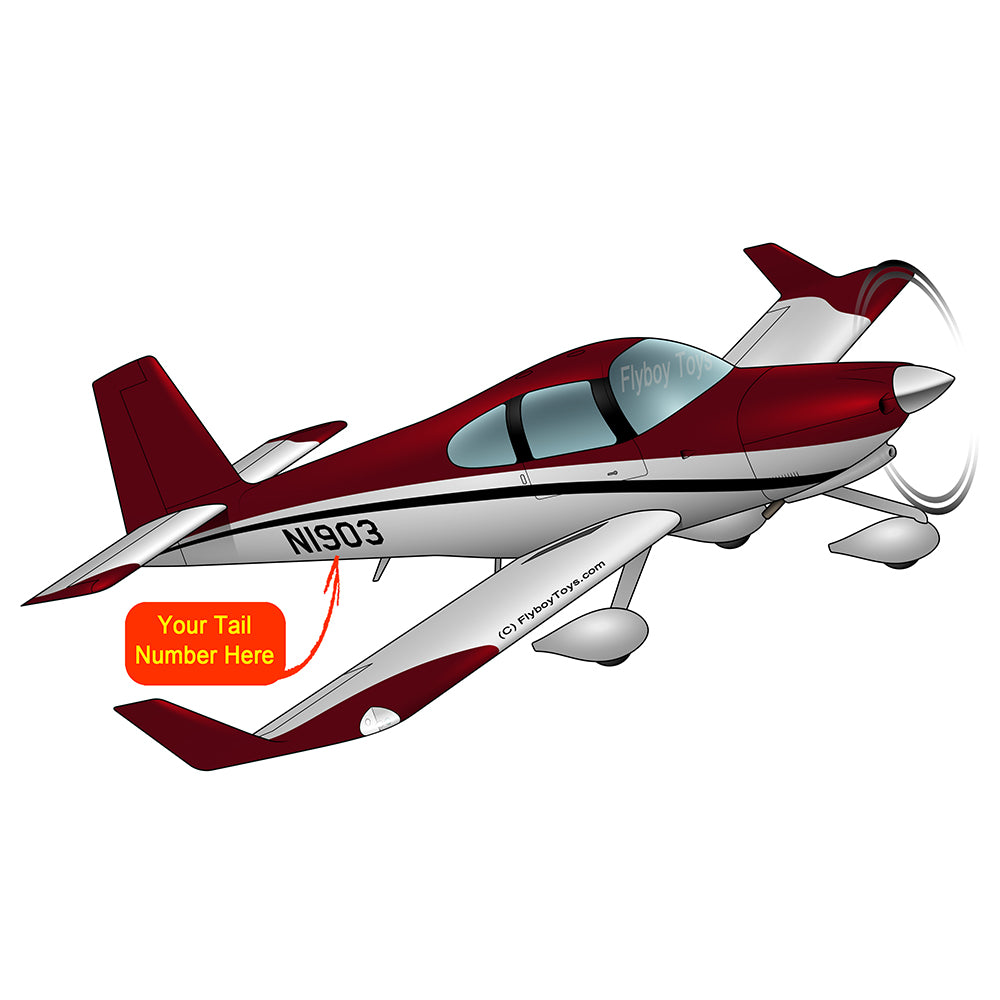 Airplane Design (Burgundy/Silver) - AIRM1EIM10-BS1