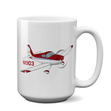 Airplane Ceramic Custom Mug AIRM1EIM7-RBG1 - Personalized w/ your N#