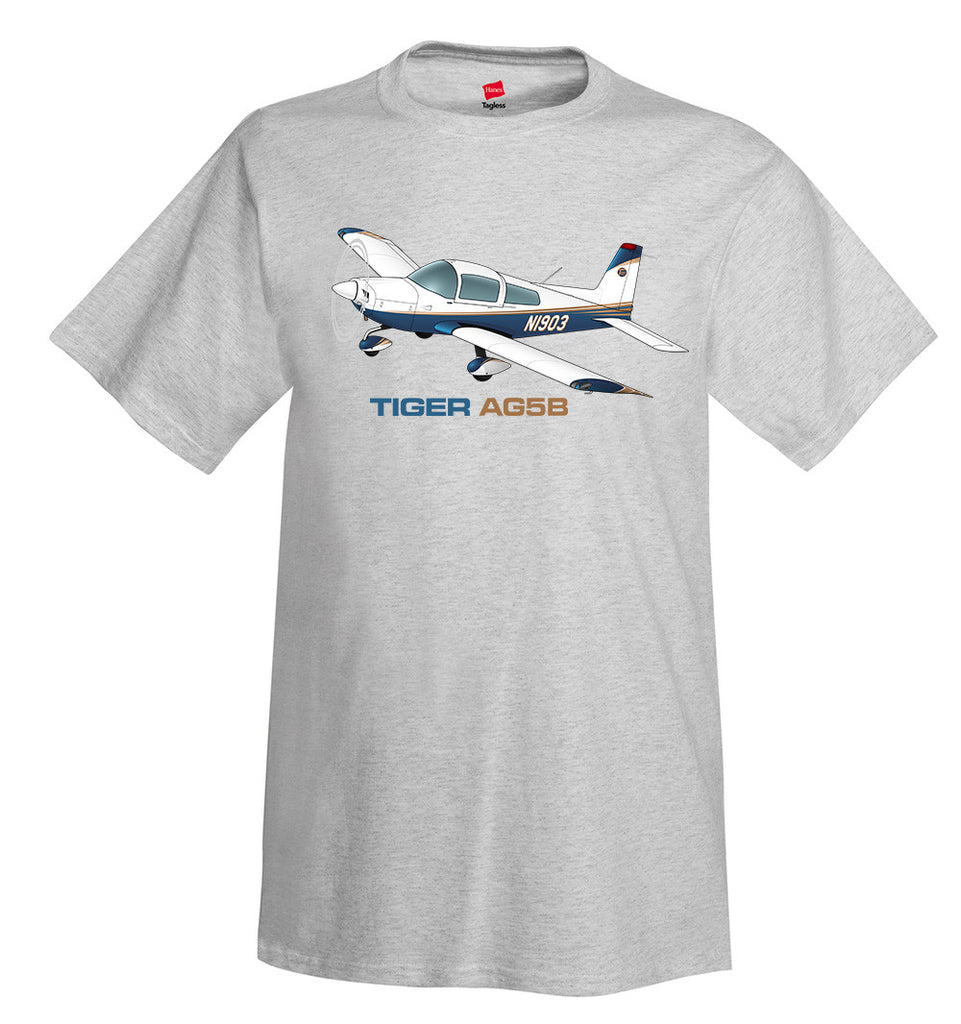 Tiger Aircraft AG5B Airplane T-Shirt - Personalized with Your N#