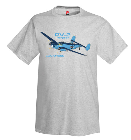 Lockheed Harpoon PV-2 (Blue) Airplane T-Shirt - Personalized w/ Your N#